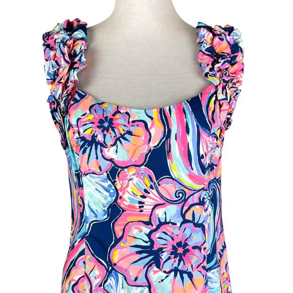 Lilly Pulitzer Floral Dress in Pink and Blue - Picture 6 of 14
